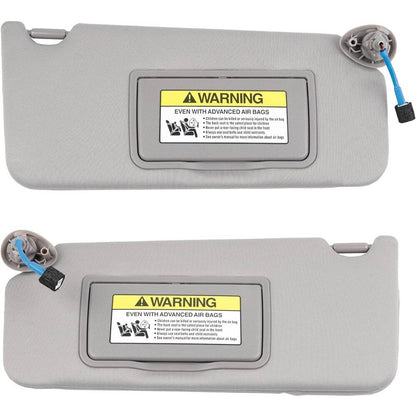 Bethesda Industrial 2x Gray Sun Visor w/ Light & Mirror Set For 2008-2017 Honda Accord 83280TA5A51ZA