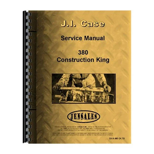 Bethesda Industrial Service Manual fits Case 380CK 380CK