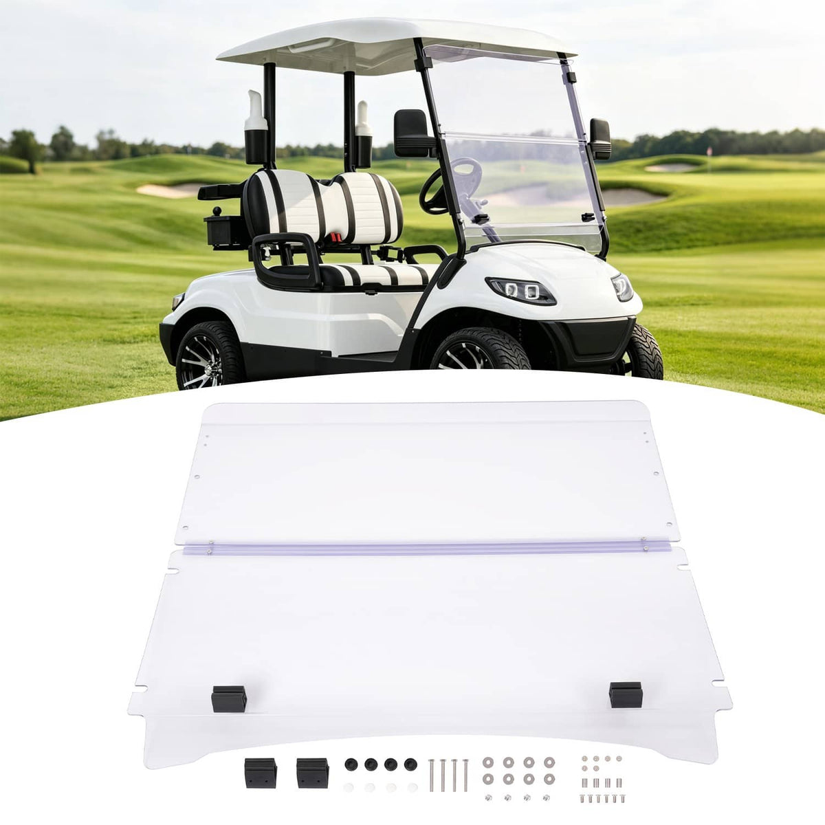 Bethesda Industrial Folding Windshield Windscreen For ICON I20 I40 I60 I20L I40L I60L Golf Cart