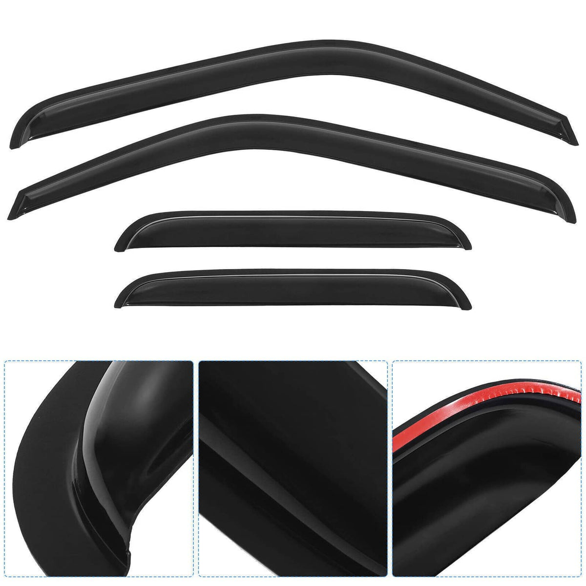 Bethesda Industrial Window Visors Rain Sun Guard for 99-06 Chevy Silverado GMC Sierra Extended Cab