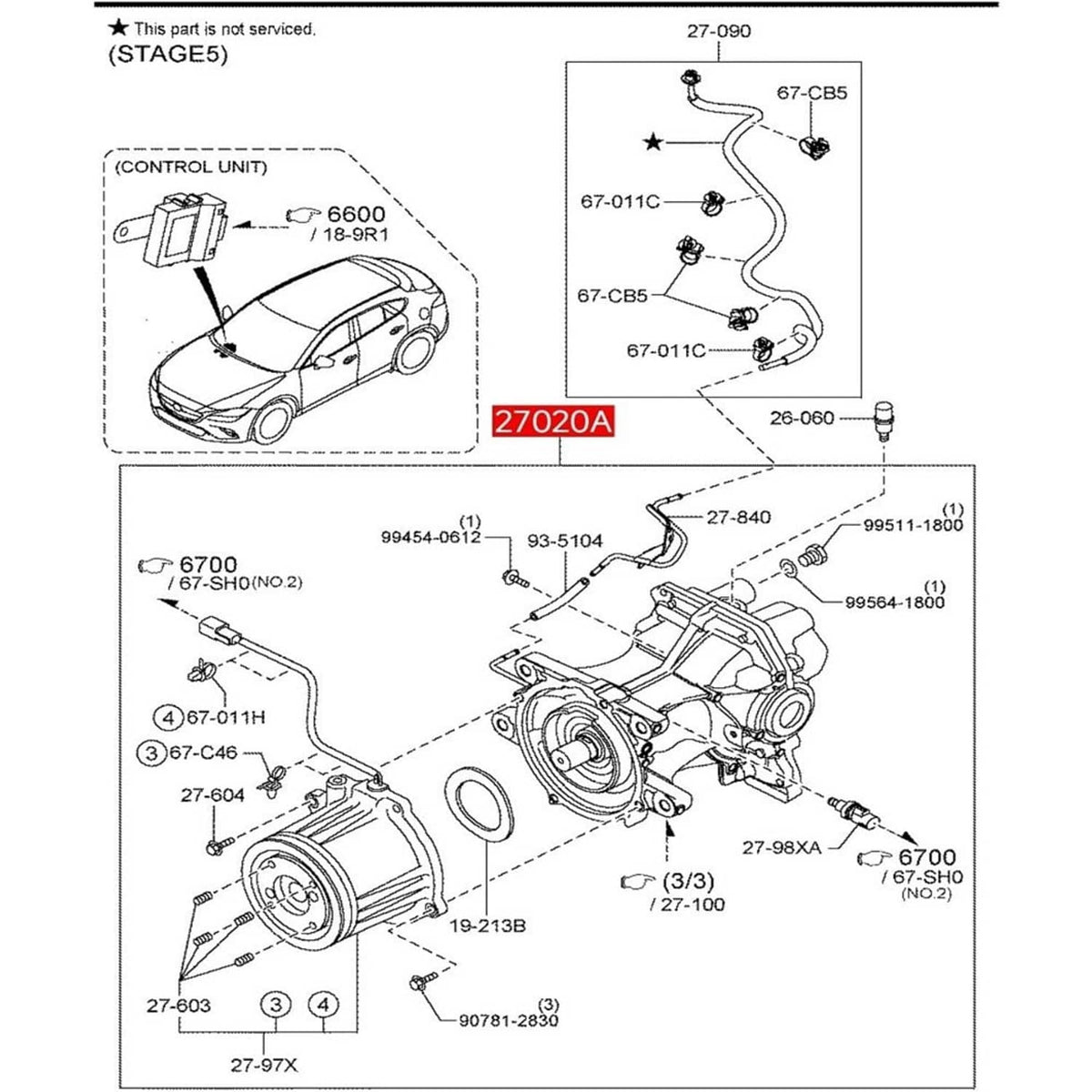Bethesda Industrial Rear Axle Differential Carrier Assembly For 13-24 Mazda CX-5 CX-9 AWD KA0327020
