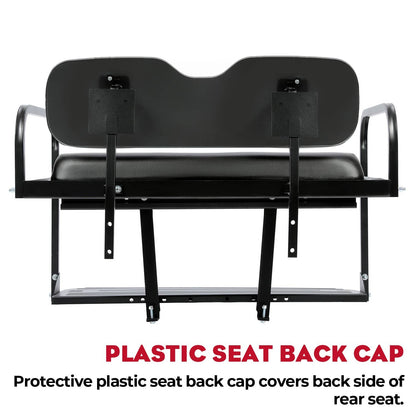 Bethesda Industrial Golf Cart Flip Folding Rear Back Seat Kit Black For EZGO Marathon Pre-1994