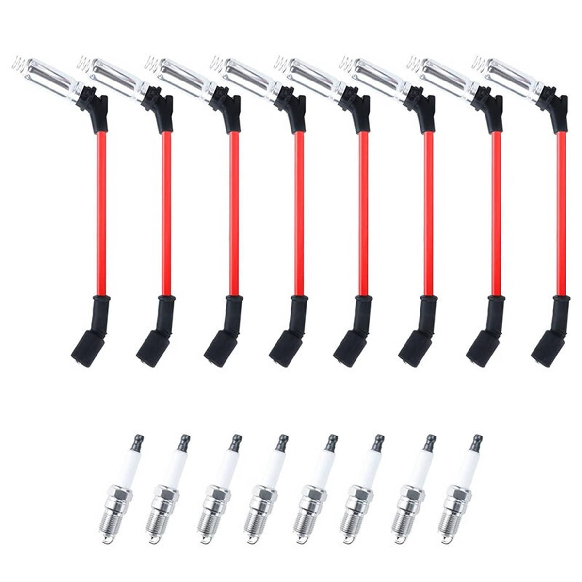 Bethesda Industrial New 8Pcs For Wires 48322 & Spark Plugs 41962 Chevy Silverado GMC 4.8/5.3/6.0L V8
