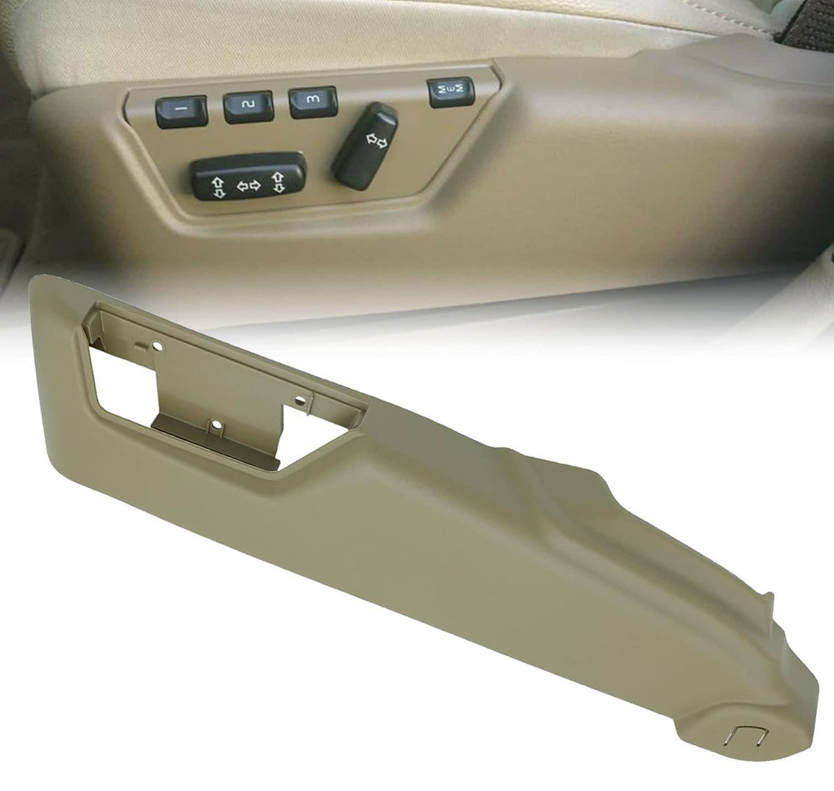 Bethesda Industrial Sand Beige Driver Side Seat Trim Panel for Volvo S60 S80 V70 XC70 XC90 39802015