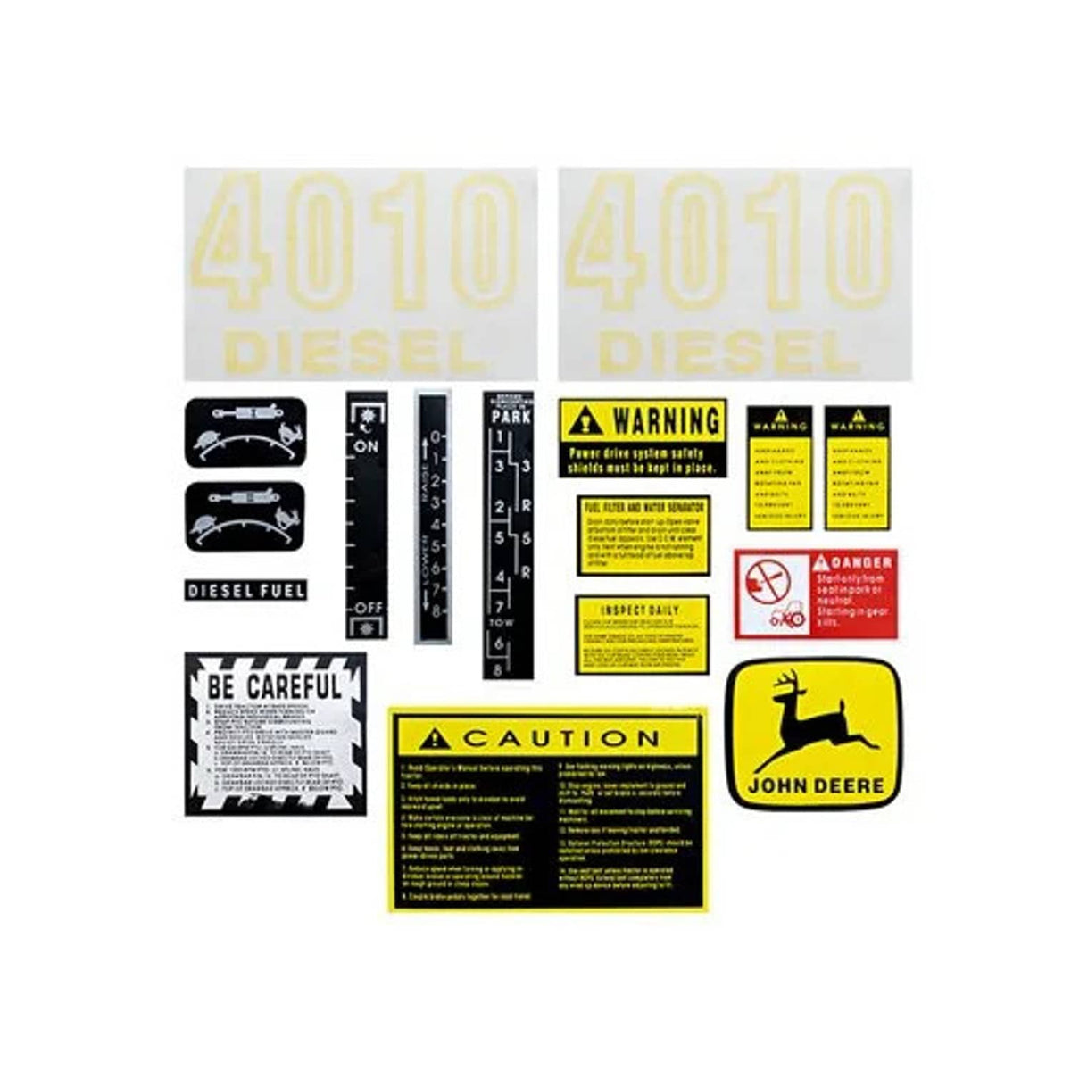 Bethesda Industrial 4010 Decal Set Vinyl fits John Deere 4010