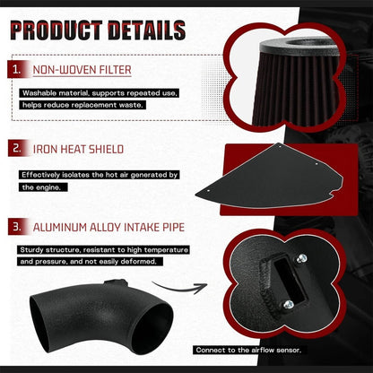 Bethesda Industrial 4" Cold Air Intake System Kit w/Black Filter For 2019+ BMW M340i G20 G21 B58 3.0