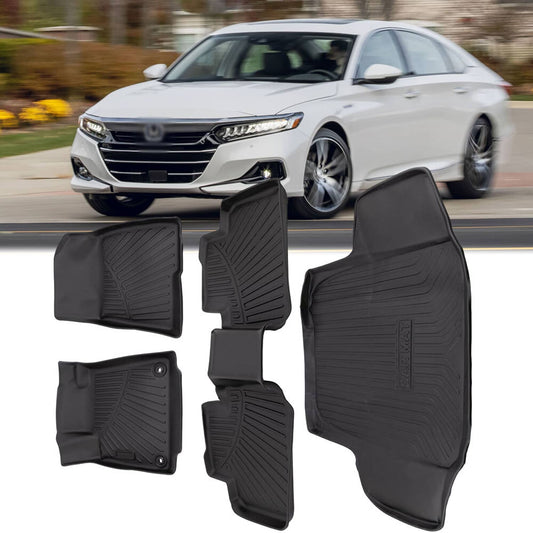 Bethesda Industrial Floor Mats & Cargo Liner For Honda Accord Sedan 2018 2019 2020 2021 2022 Black