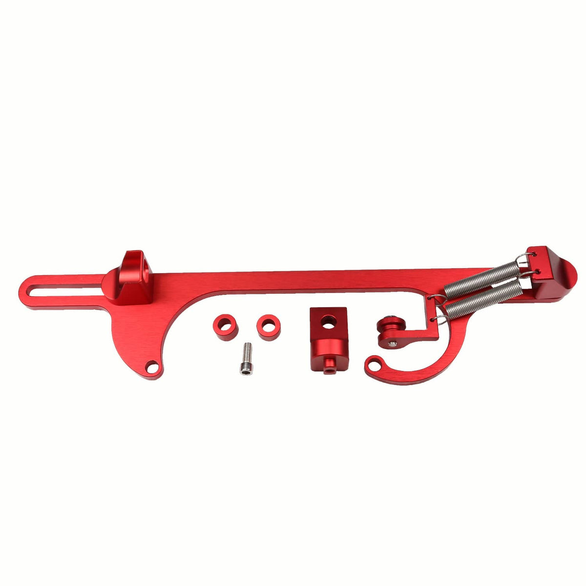 Bethesda Industrial Red Aluminum Throttle Cable Carb Bracket For 4150 4160 Carburetor 350 SBC