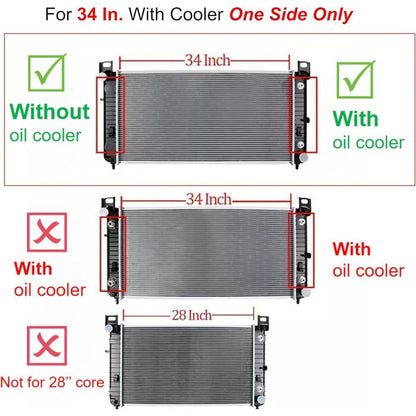 Bethesda Industrial 34'' Radiator for Chevy Silverado Suburban Tahoe GMC Sierra 1500 Yukon 15841571