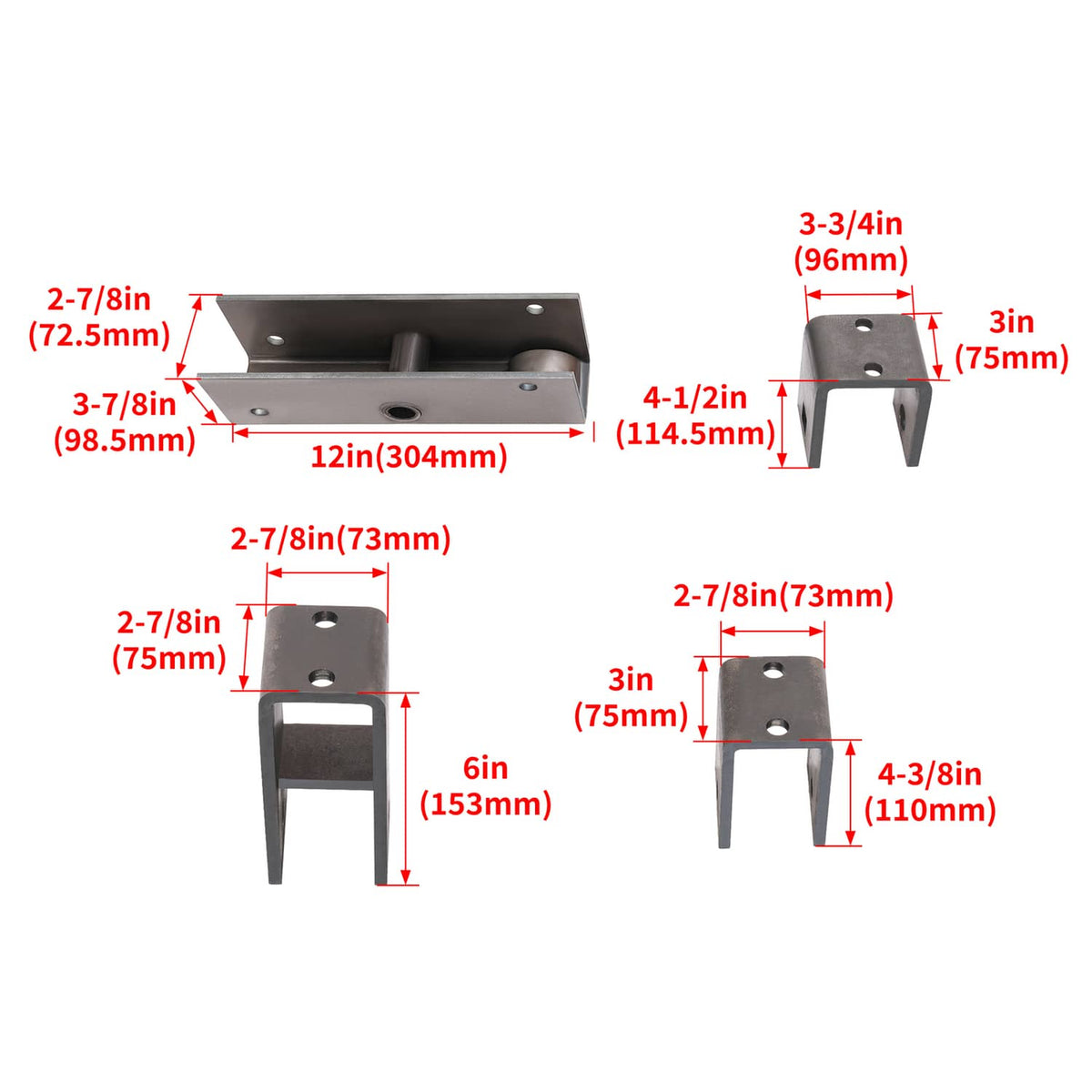 Bethesda Industrial 2" Slipper Spring Tandem Axle Hanger Kit w/ 2 Equalizer Bolts For Trailer