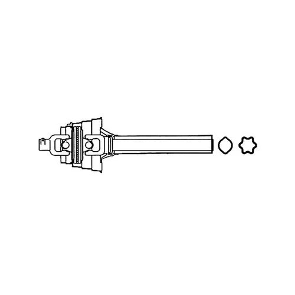 Bethesda Industrial Complete CV PTO Driveline - 80 Degrees 1-3/8" - 6 fits New Holland fits Case IH