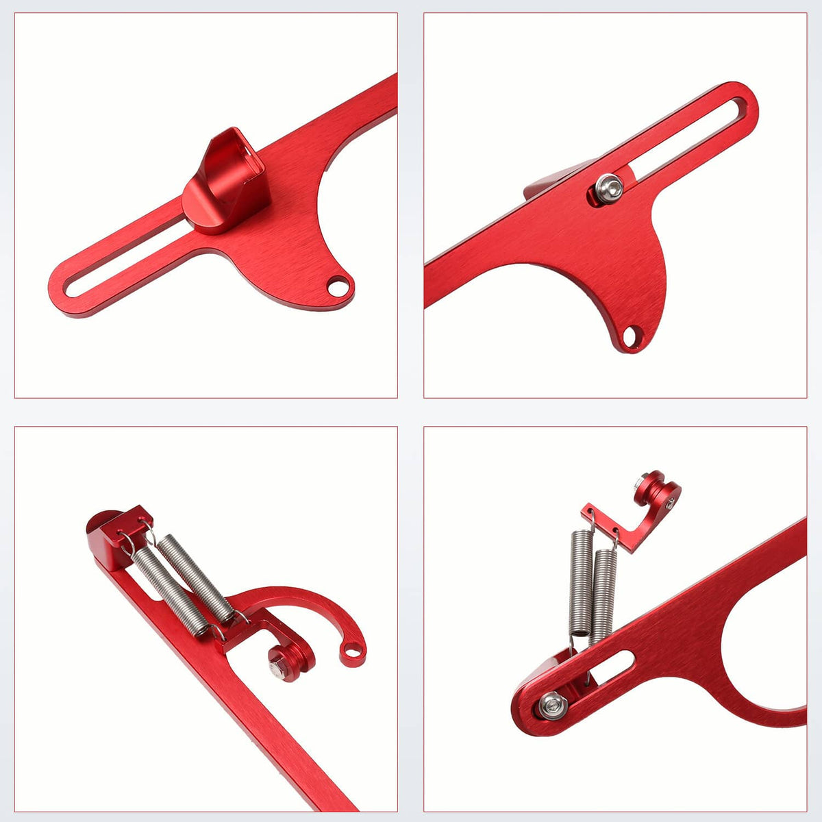 Bethesda Industrial Red Aluminum Throttle Cable Carb Bracket For 4150 4160 Carburetor 350 SBC