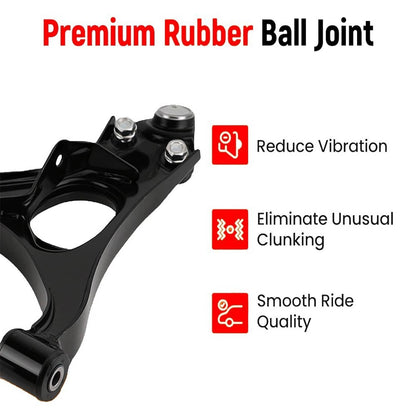 Bethesda Industrial Blcak Front Lower Control Arms & Ball Joints for 2006-2011 Honda Civic Acura CSX