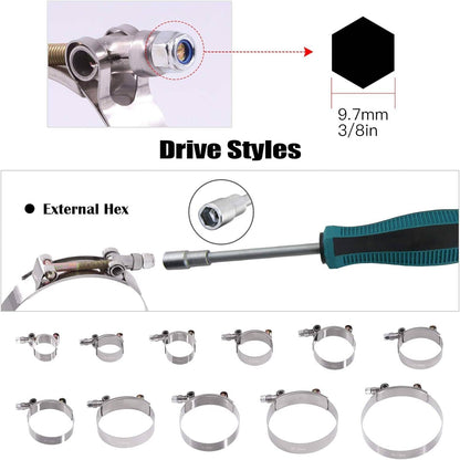 Bethesda Industrial 2pcs 2" Inch T-bolt Clamp Silicone Stainless Steel Hose Turbo Intake Intercooler