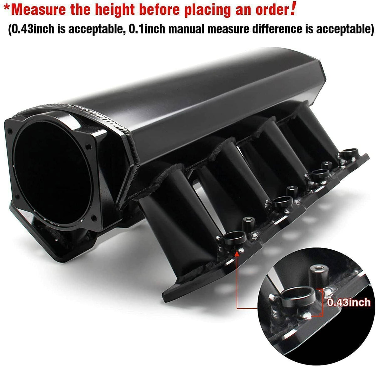Bethesda Industrial Billet Fuel Rail Kit for LS LS1 LS2 LS3 LS6 Intake Manifold +Hardware Black New