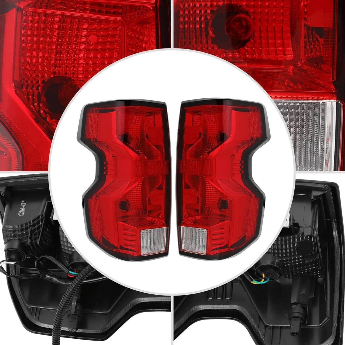 Bethesda Industrial Driver & Passenger Side Halogen Tail Lights w/ Bulb For 2023 2024 Chevy Colorado