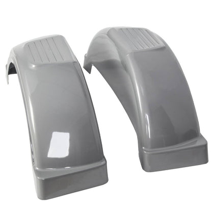 Bethesda Industrial For 13" Wheels Tires Skirt Boat Gray Plastic Pair 2 Single Axle Trailer Fenders