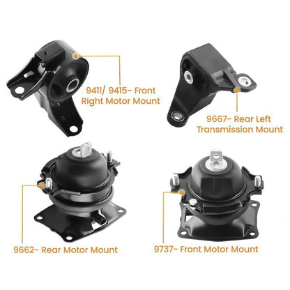 Bethesda Industrial 4Pcs Motor & Trans Mount for 2011-2017 Honda Odyssey 3.5L V6 A4575EL 50850STXA04
