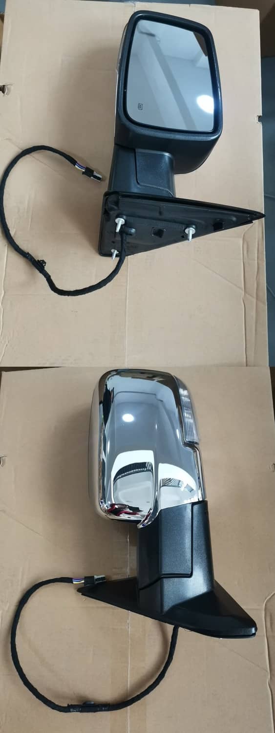 Bethesda Industrial Driver/Left Side Mirror Sliver Cover Power Folding Signal For 2013-2018 Ram 1500