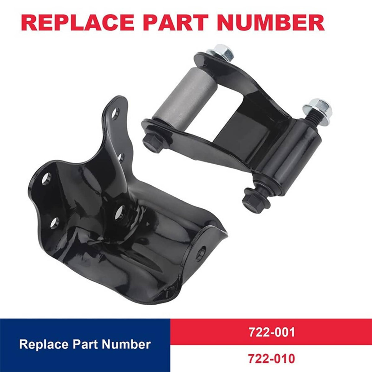 Bethesda Industrial 2Pcs Rear Leaf Spring Rear Hanger Bracket & Shackle Kit for Ford Ranger Mazda
