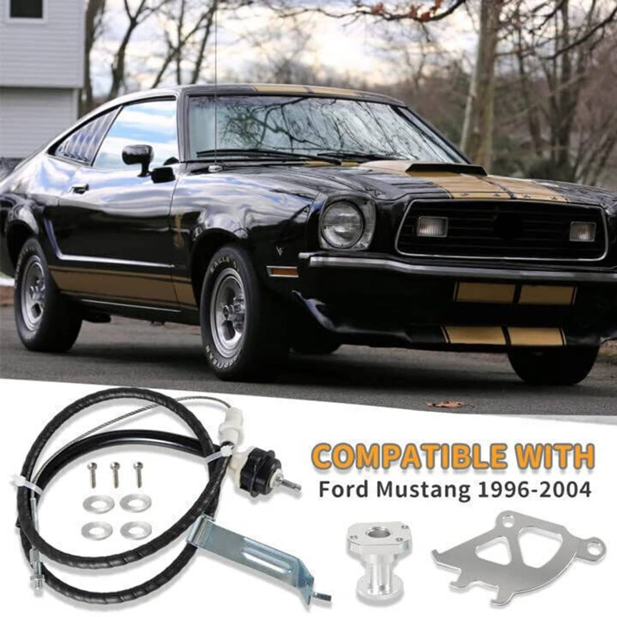 Bethesda Industrial Adjustable Clutch Cable Quadrant and Firewall Adjuster Kit For 1979-1995 Mustang