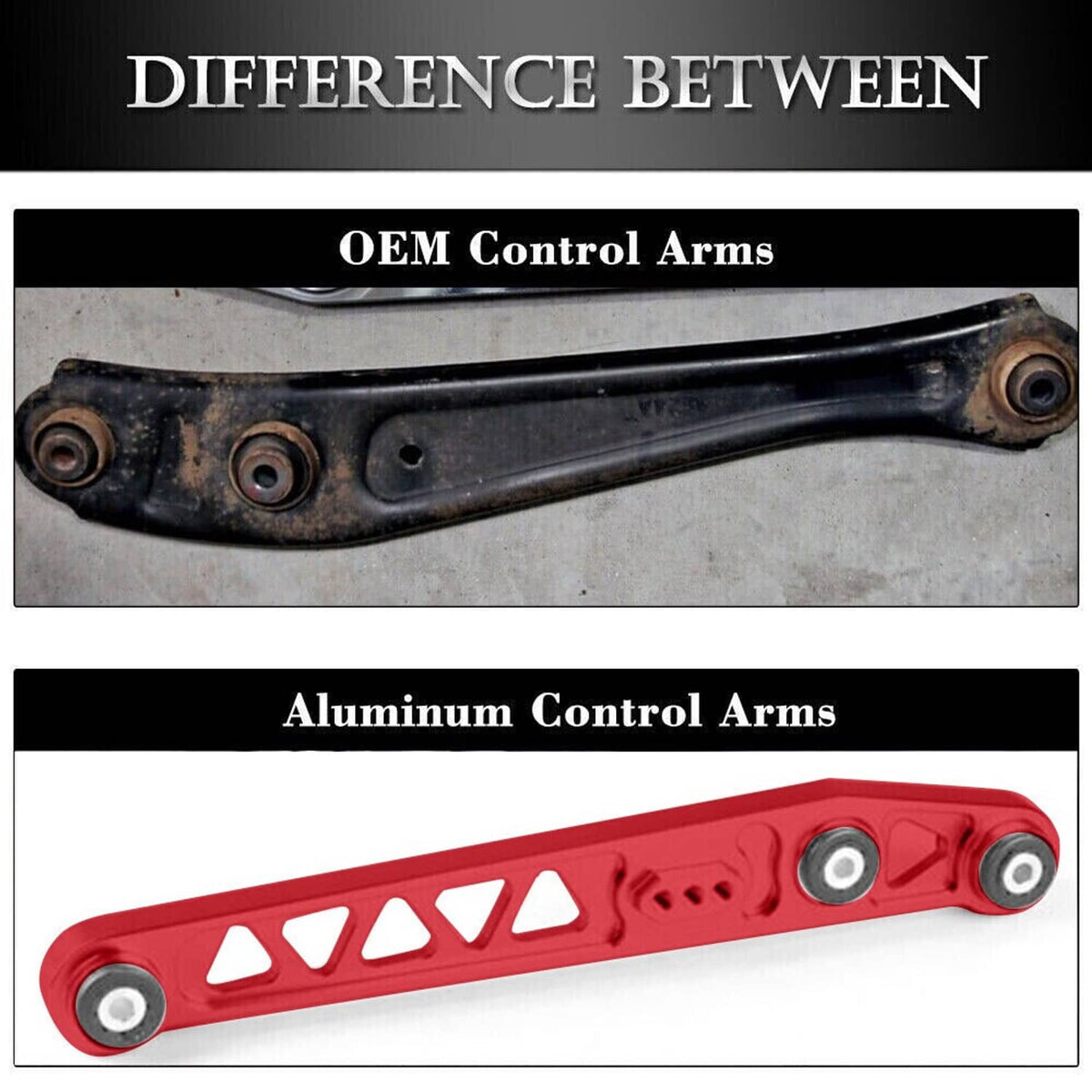Bethesda Industrial Billet Subframe Control Arm Lca Tie Bar Brace Rear For 96-00 Honda Civic Ek Red