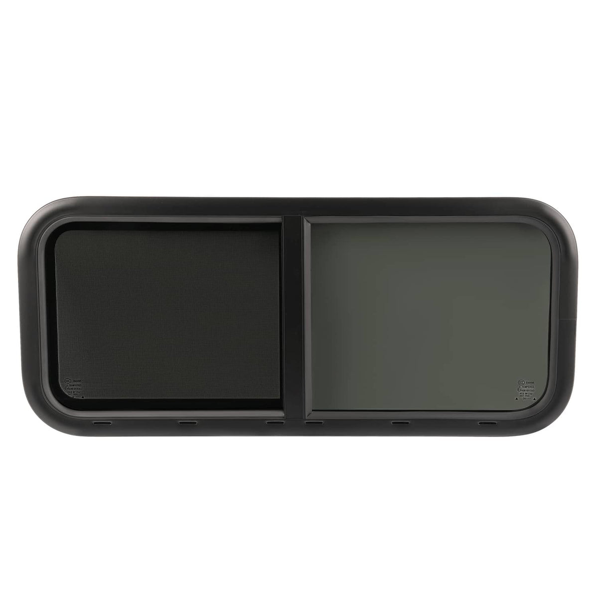 Bethesda Industrial 36" W x 15" H Horizontal Slider RV Window For Cargo Trailer W/ Screen Trim Ring