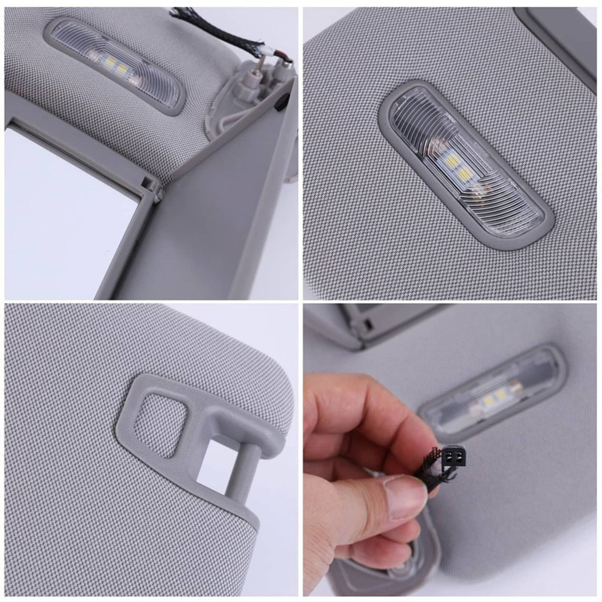 Bethesda Industrial Left Driver Side Sun Visor W/ Light For 2015-2019 Chevrolet Suburban Tahoe Gray