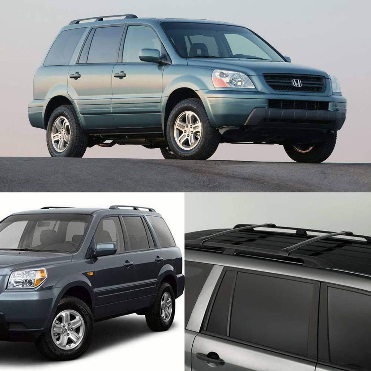 Bethesda Industrial Aluminum Roof Rack Top Rail Cross Bar Pair Fits For 2003-2008 Honda Pilot