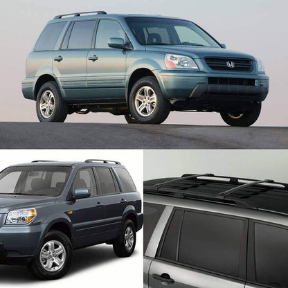 Bethesda Industrial Aluminum Roof Rack Top Rail Cross Bar Pair Fits For 2003-2008 Honda Pilot