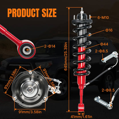 Bethesda Industrial 2x Front LH&RH Shock Strut Spring Assys For Toyota 4Runner Limited 4WD 2010-2024