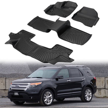 Bethesda Industrial Car Floor Mats Liners For Ford Explorer Bench Seating 2011 2012 2013 2014 TPE