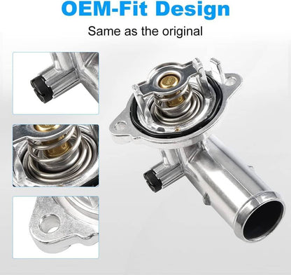 Bethesda Industrial Aluminum Upgrade Coolant Thermostat Housing For 2012- 2018 Jeep Wrangler JK 3.6L