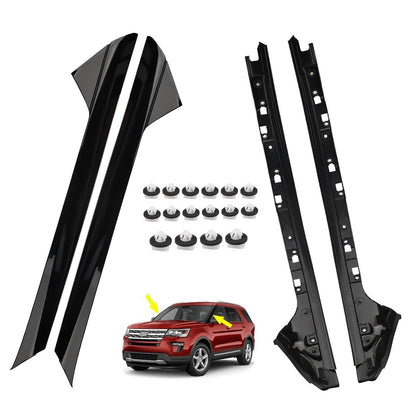Bethesda Industrial 2 Pairs Left Right Side Windshield A-Pillar Molding Trim for 11-19 Ford Explorer