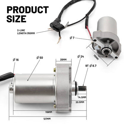 Bethesda Industrial US Engine Starter Motor For Yamaha ATV Yamaha  Raptor 90 YFM90R 2009-2013 90CC