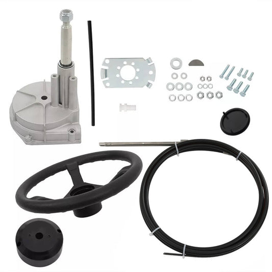 Bethesda Industrial 14 Feet Boat Rotary Steering System Outboard Kit Marine With 13.5" Wheel SS13714
