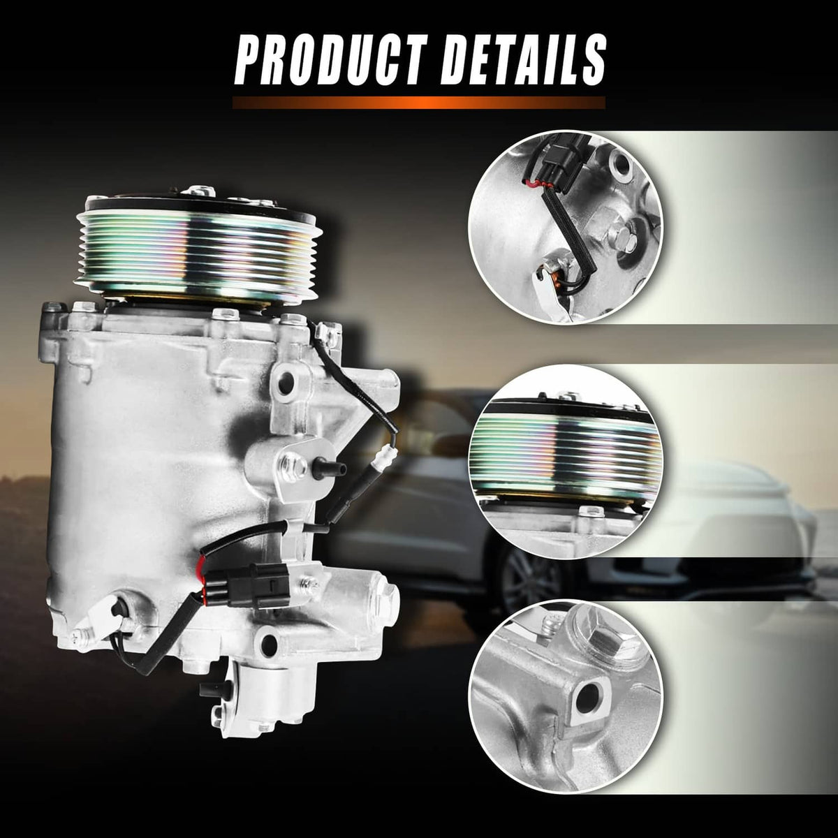 Bethesda Industrial New AC Compressor IG580 Fits For Honda CR-V 2.4L 2007 2008 2009 2010 2011 2012