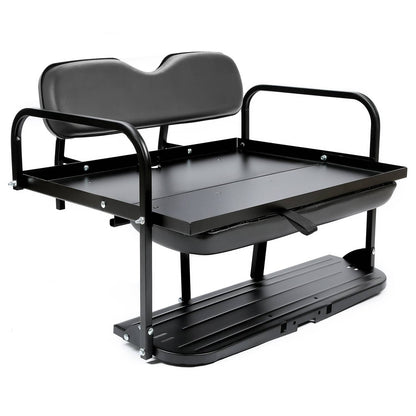 Bethesda Industrial Golf Cart Flip Folding Rear Back Seat Kit Black For EZGO Marathon Pre-1994