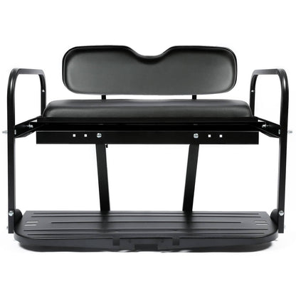 Bethesda Industrial Golf Cart Flip Folding Rear Back Seat Kit Black For EZGO Marathon Pre-1994