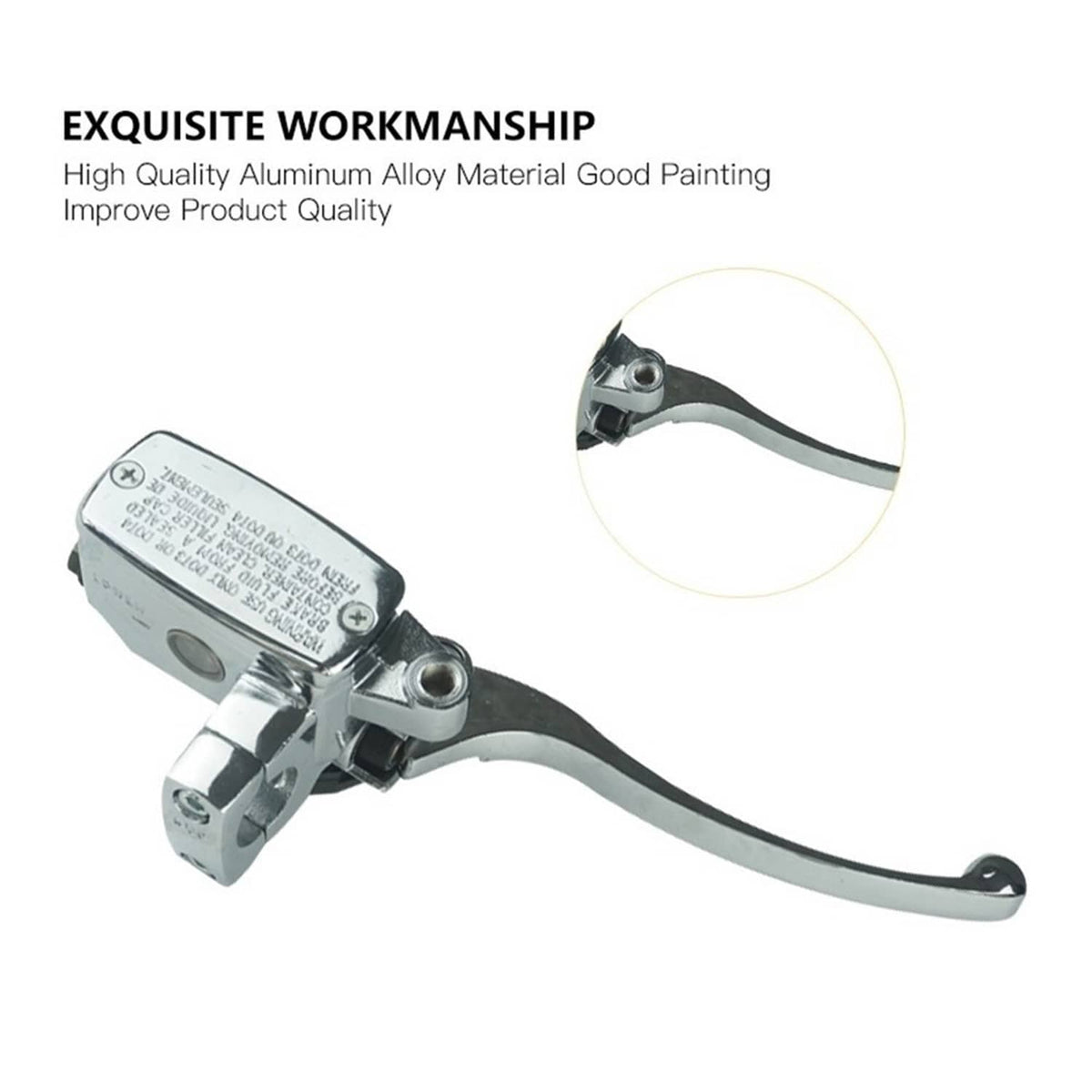 Bethesda Industrial 1"25mm Right Motorcycle Handlebar Front Brake Master Cylinder lever Chrome