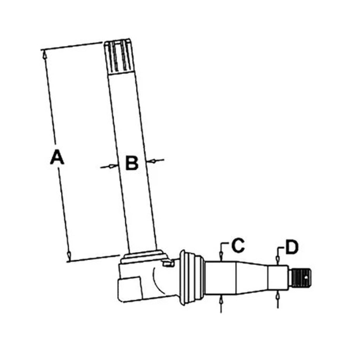 Bethesda Industrial Spindle - Right Hand/Left Hand fits John Deere 2350 2355 2555 2750 2755 AL38381