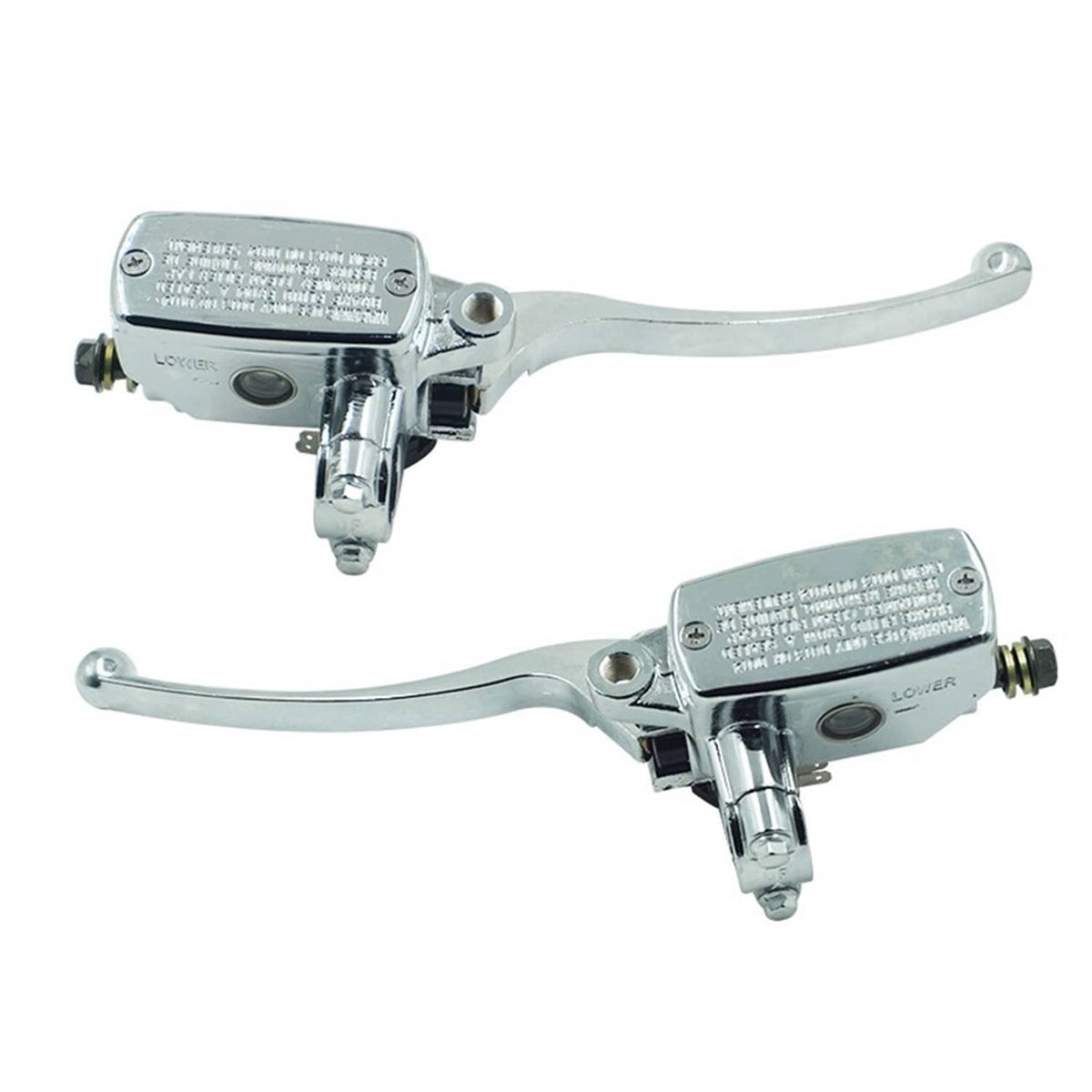 Bethesda Industrial 7/8" Left Motorcycle Handlebar Hydraulic Brake Master Cylinder Lever Chrome