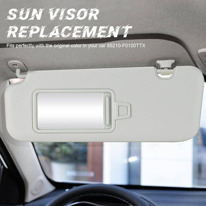 Bethesda Industrial 2Pcs Driver & Passenger Gray Sun Visor w/ Mirror for 2017-2019 Hyundai Elantra
