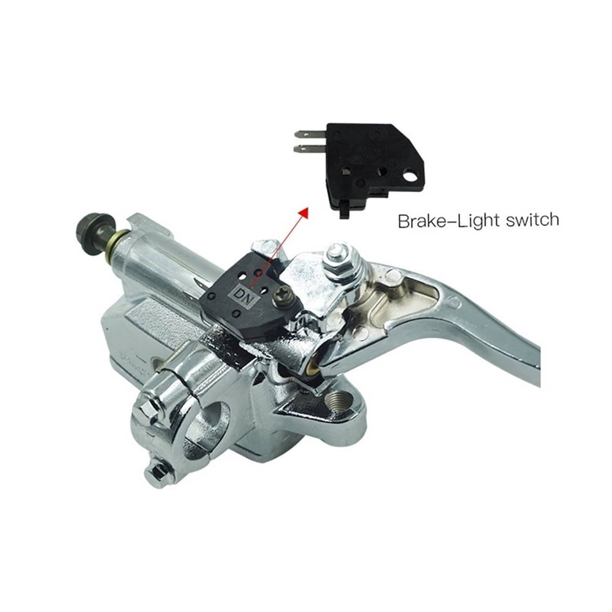 Bethesda Industrial 7/8" Left Motorcycle Handlebar Hydraulic Brake Master Cylinder Lever Chrome