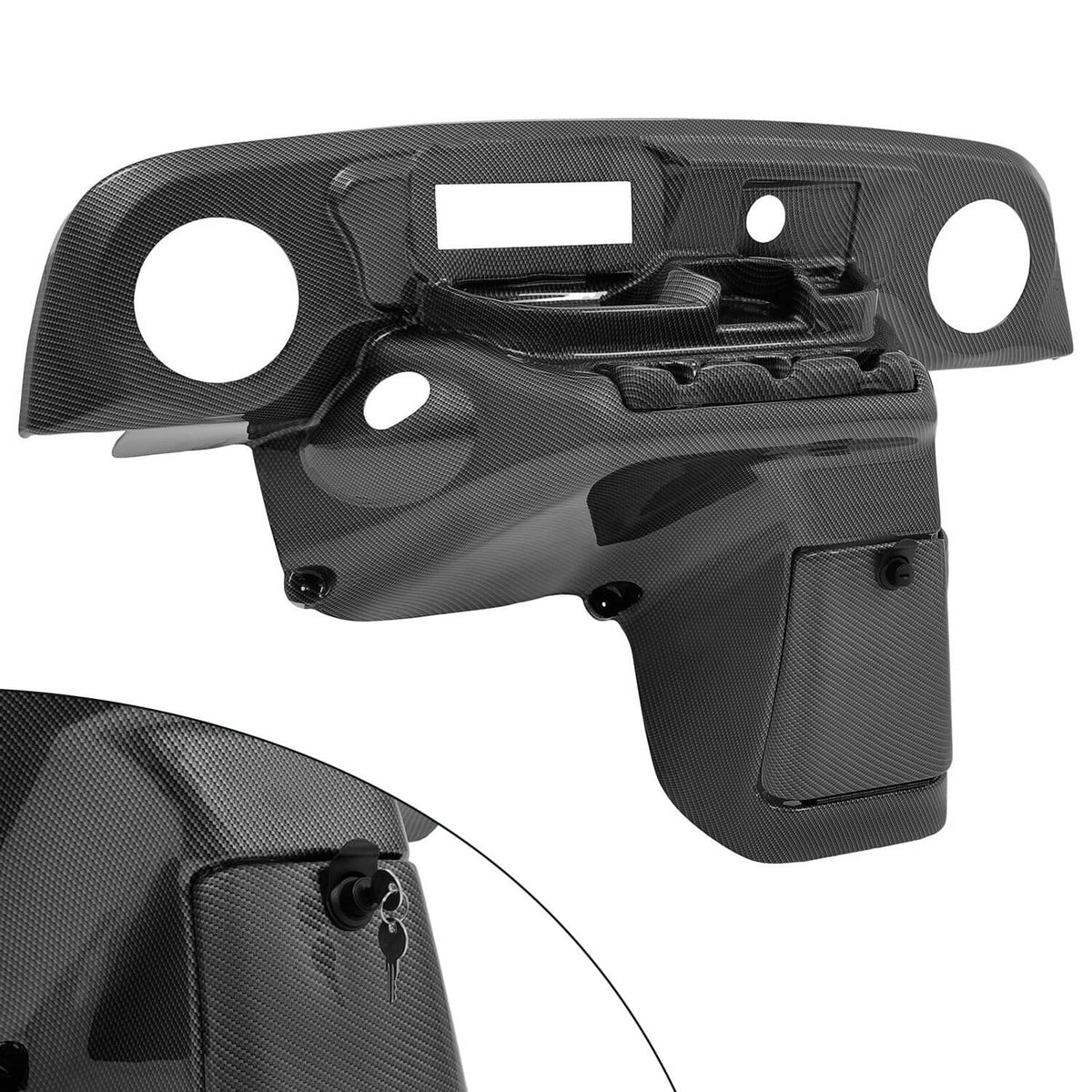 Bethesda Industrial Carbon Fiber Style Dash Dashboard W/ Radio Speaker Cutout For EZGO TXT 96-13