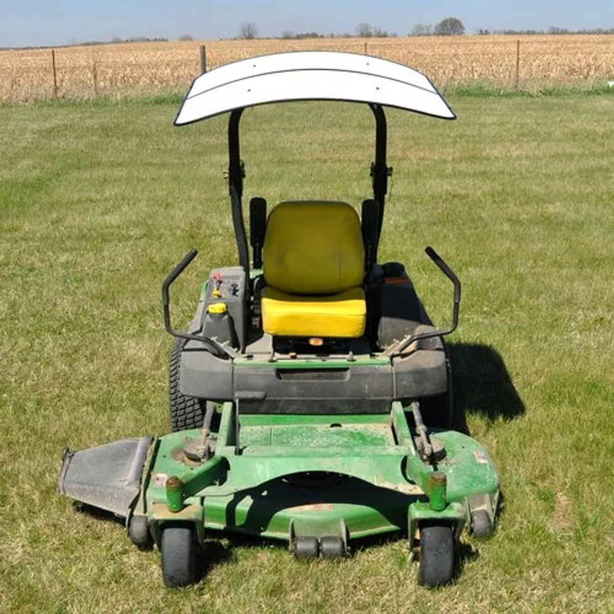 Bethesda Industrial Red Rooster® Tractor & Mower Sun Shade Canopy - ROPS MT - 44"x 44" - White