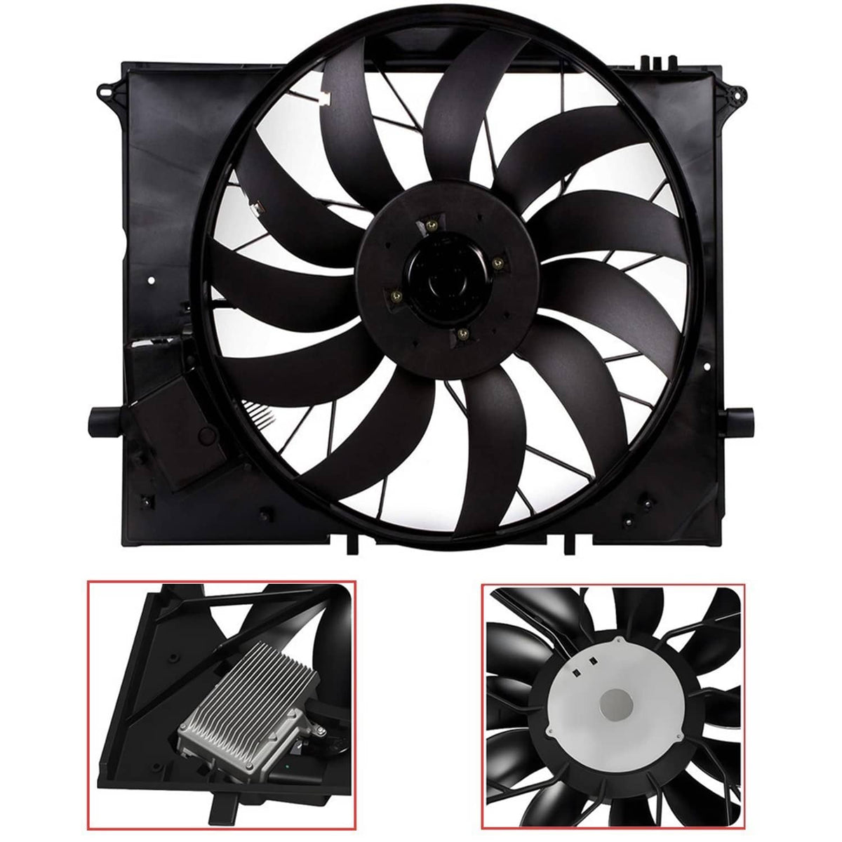 Bethesda Industrial Radiator Cooling Fan Assembly 2205000193 For 2000-2006 MERCEDES-BENZ S430 S500