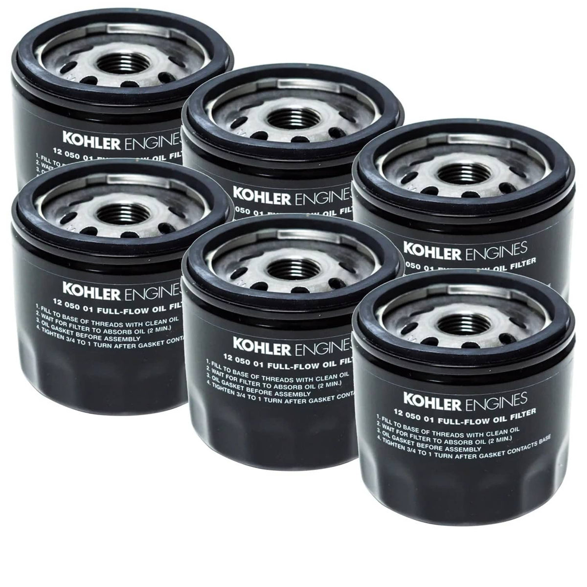 Bethesda Industrial (6) Genuine OEM Kohler Oil Filter for CH18-CH25 & CV18-CV25 Engines