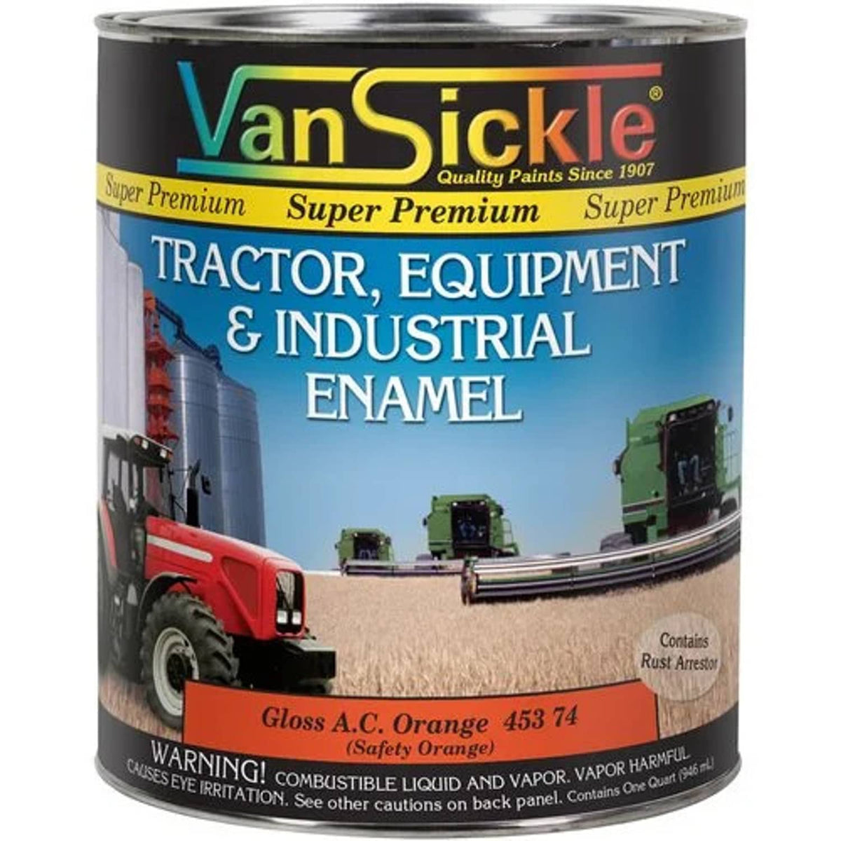 Bethesda Industrial Allis Chalmers Corporate Orange Tractor Paint Quart