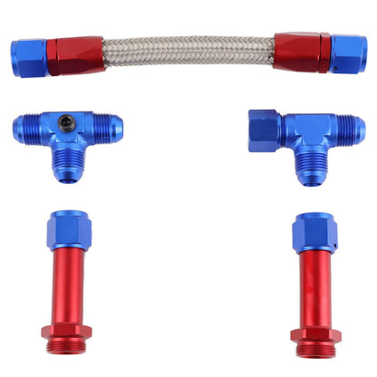 Bethesda Industrial New Braided Dual Feed Carb Fuel Line Fitting 8AN For Holley 4150 Carburetor AN8